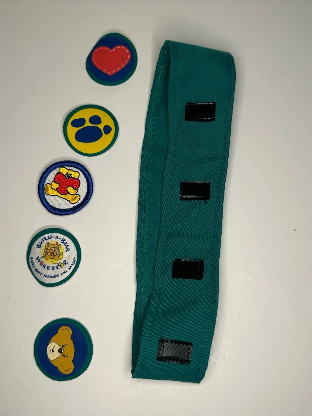 VTG Build A Bear Workshop Girl Scouts Green Sash & Skort W/ 5 Scout Patches